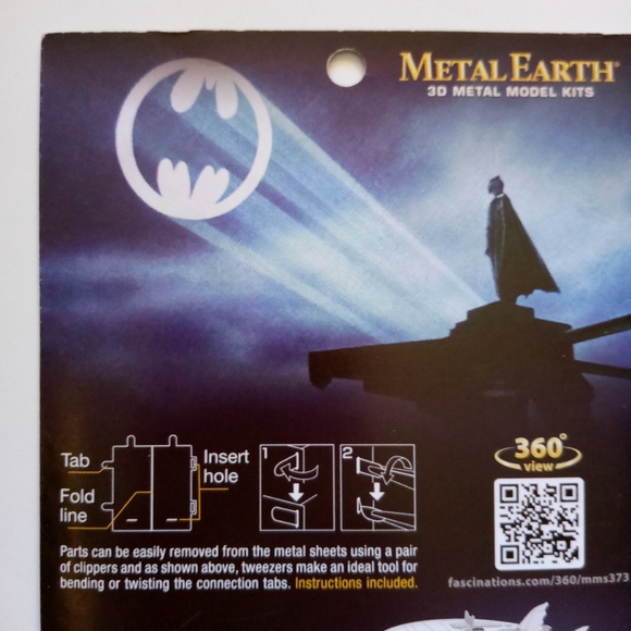 Metal Earth BATMAN BATWING 3D Metal Model Kit MMS373 Ages 14+ 2016 360 View - Picture 5 of 7